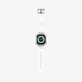 ACS05461 - Apple Watch Series (Apple Watch (49mm)) in crystal clear showing the front with watch band laid out flat
