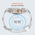 ACS05461 - Apple Watch Series (Apple Watch (49mm)) in crystal clear fitment for all, wide range (140mm-215mm) of adjustability.