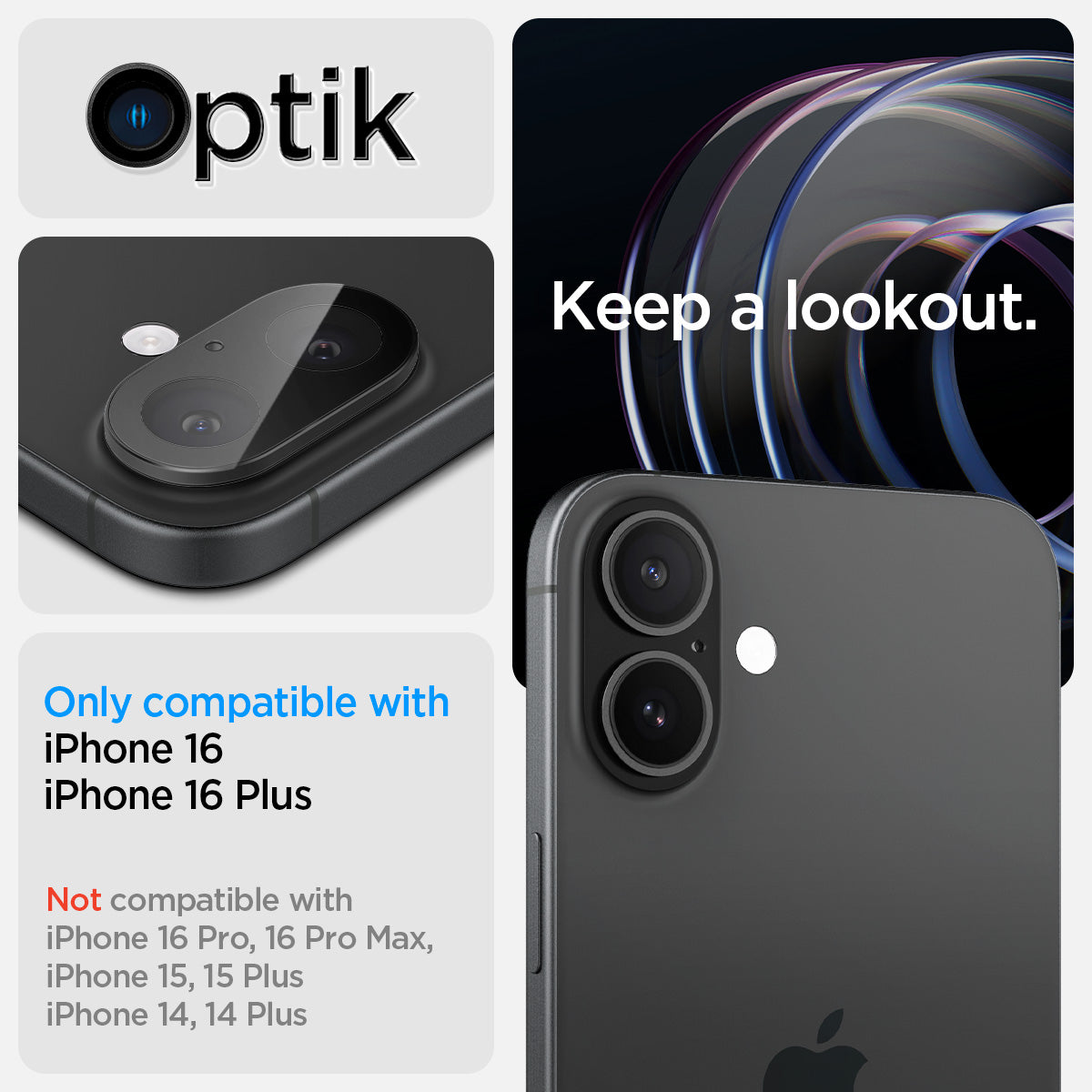 AGL07921 - iPhone 16 Plus / iPhone 16 Optik Pro EZ Fit 