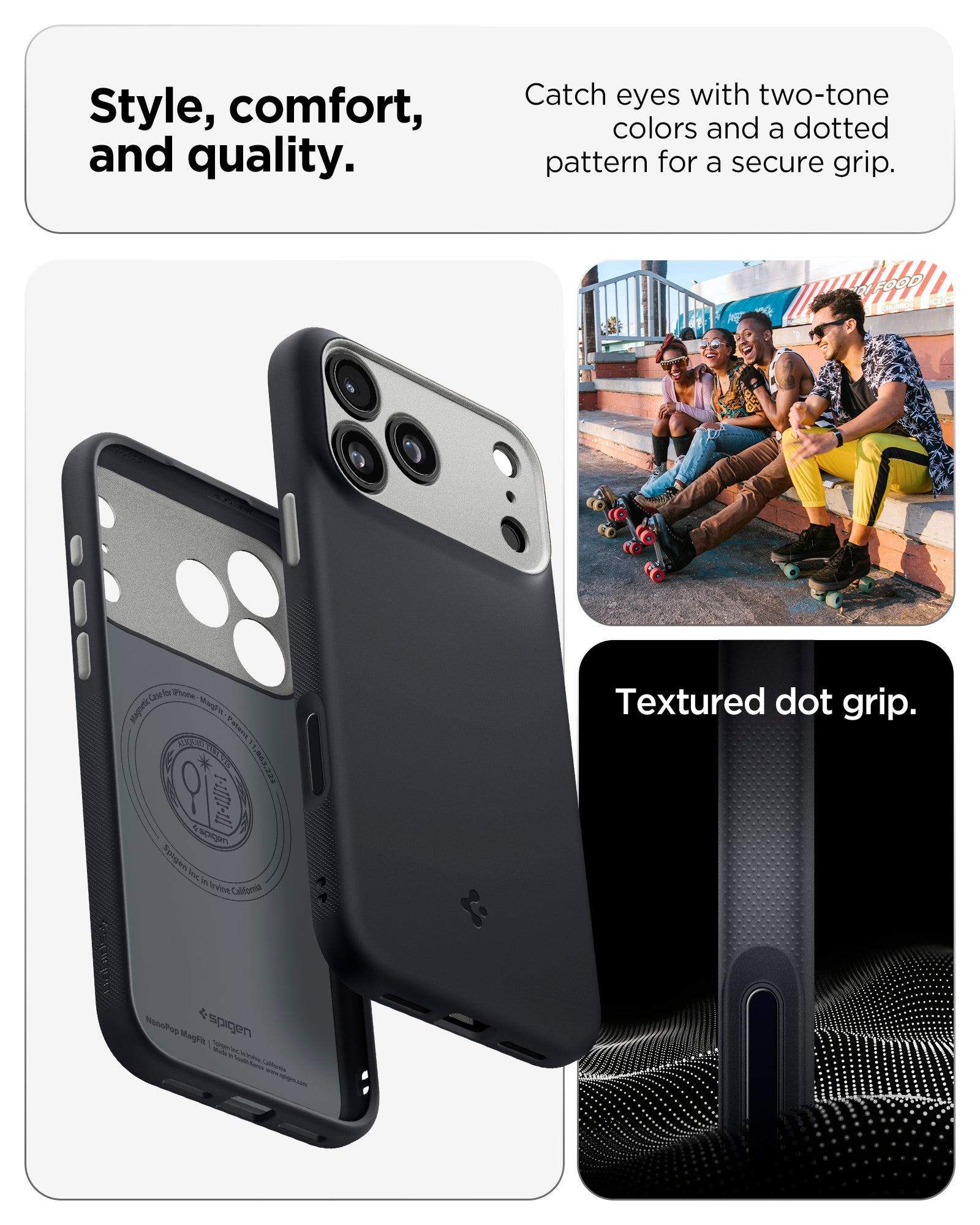 ACS09915 - iPhone 17 Pro Max Case Nano Pop (MagFit) in black sesame 