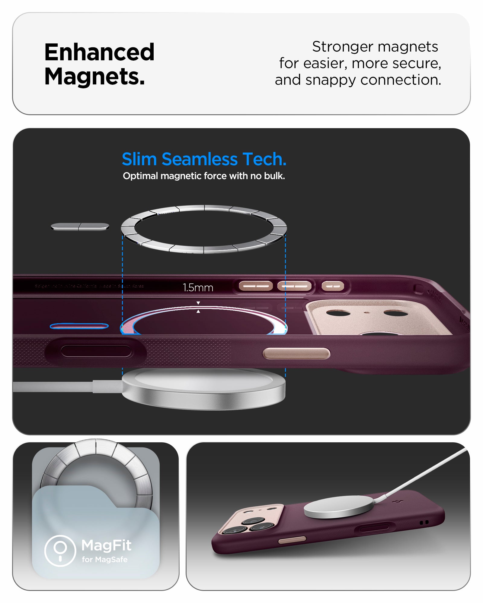 ACS09914 - iPhone 17 Pro Max Case Nano Pop (MagFit) in burgundy bean 