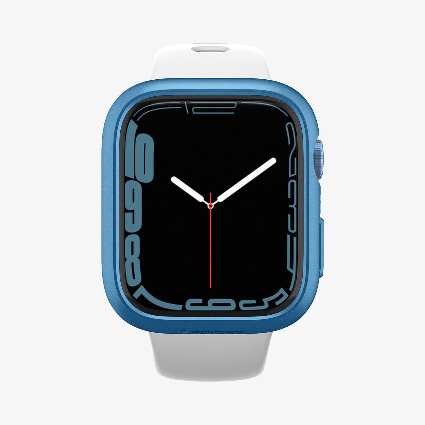 ACS04176 - Apple Watch Series (45mm) Case Thin Fit in metallic blue showing the front view