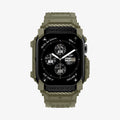 ACS08608 - Apple Watch 10 (46mm) Case Rugged Armor Pro in Vintage Khaki showing the front and partial sides