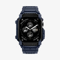 ACS08606 - Apple Watch 10 (46mm) Case Rugged Armor Pro in Navy Blue showing the front and partial sides