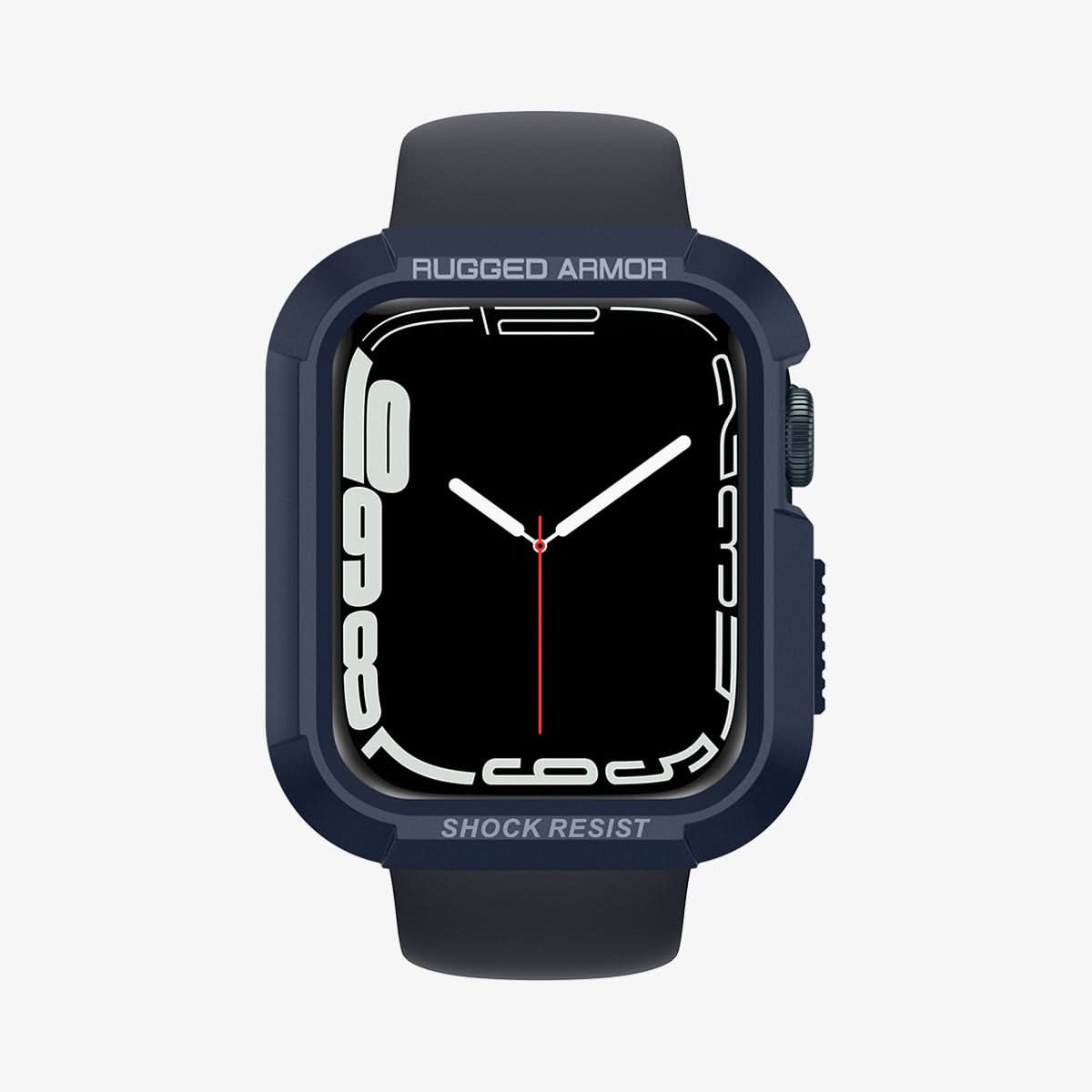 ACS02224 - Apple Watch Series (Apple Watch (45mm)) Case Rugged Armor in navy blue showing the front