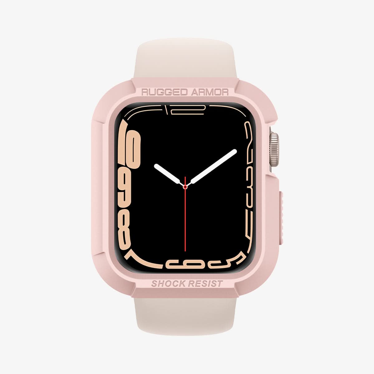 062CS24470 - Apple Watch Series (Apple Watch (45mm)) Case Rugged Armor in rose gold showing the front