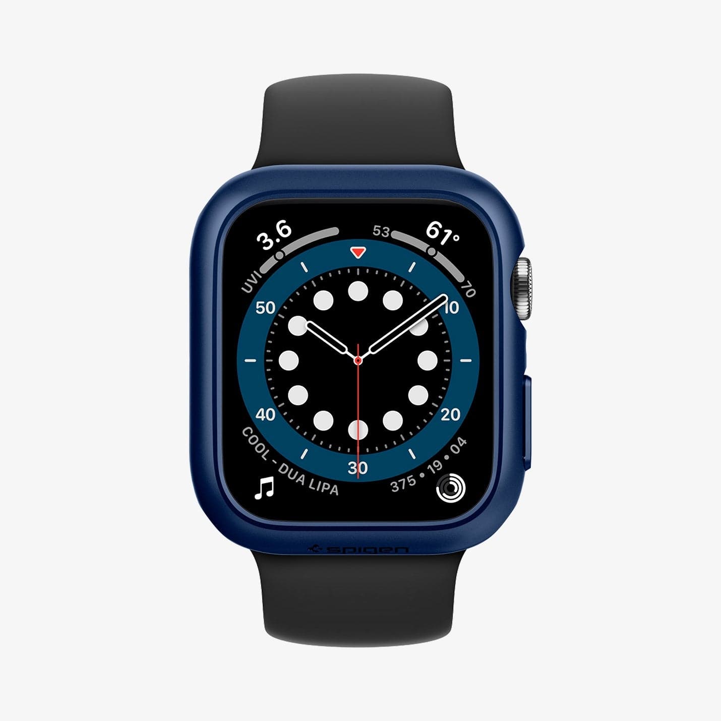 ACS02226 - Apple Watch Series (Apple Watch (40mm)) Case Thin Fit in metallic blue showing the front