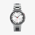 AMP06489 - Watch 6 Classic (47mm) Modern Fit 316L Band in Silver showing the front and partial sides